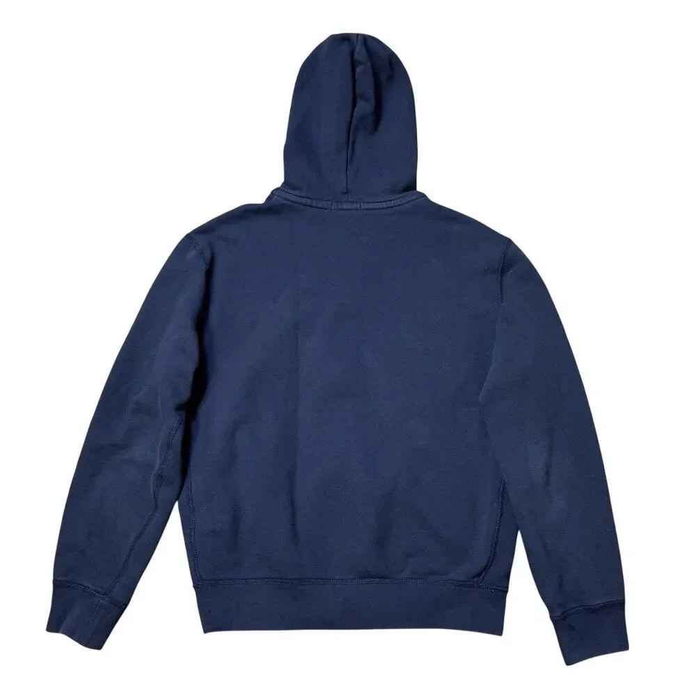 Polo Ralph Lauren Full Zip Hoodie Mens Large Blue Sweatshirt Fleece Lined Jacket